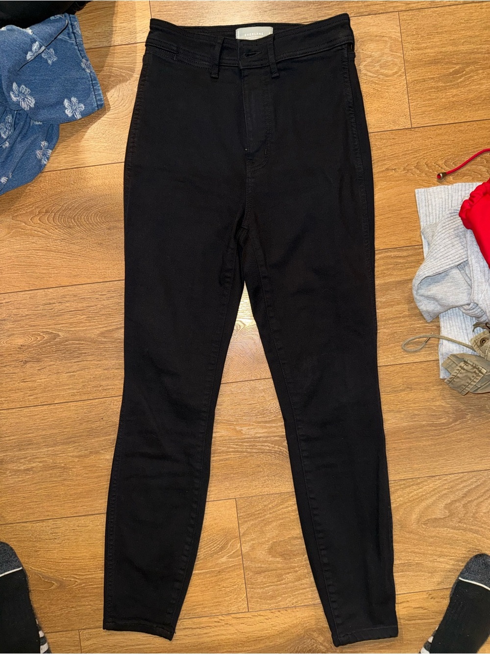 Everlane Black High-Rise Skinny Jeans